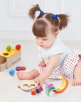 - Montessori Baby Box 5-in-1 Wooden Toy Set | Sensory & Fine Motor Educational Toys for Babies 6+ Months Baby Stork Gifting