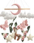 - Woodland Deer & Butterfly Nursery Mobile | Baby Shower Gift Baby Stork Baby Mobile