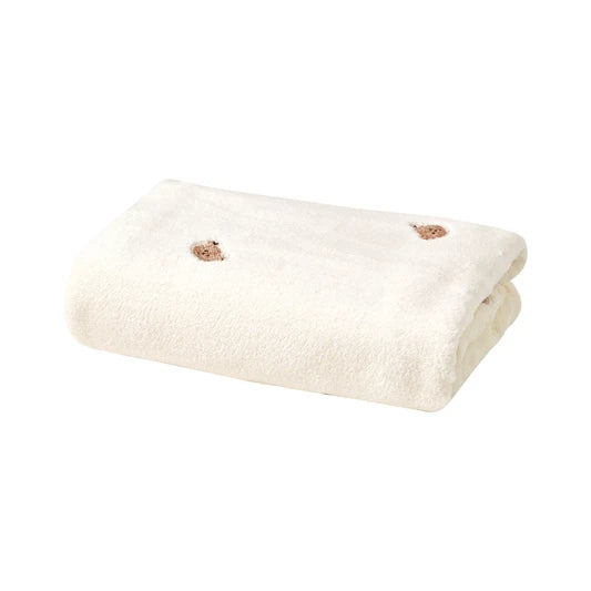 Polar Fleece Blanket with Embroidered Motifs | 125 × 90cm