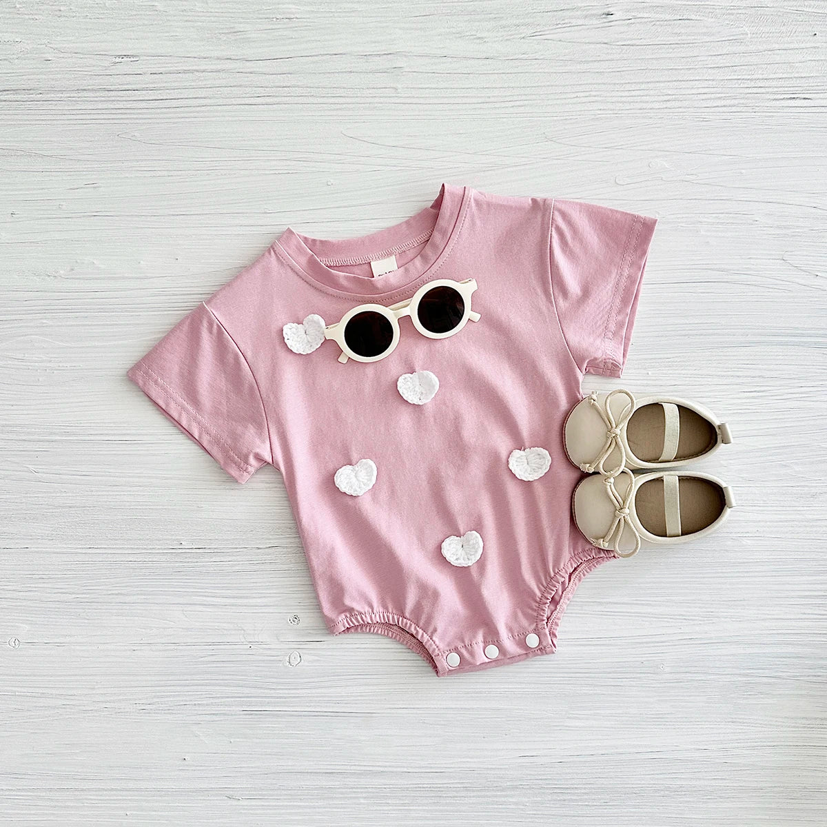 Heart, Cloud &amp; Flower Baby Bodysuit
