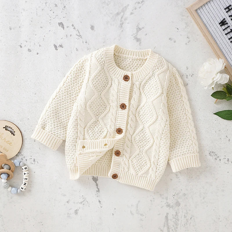 - Classic Cable Knit Baby Cardigan Baby Stork