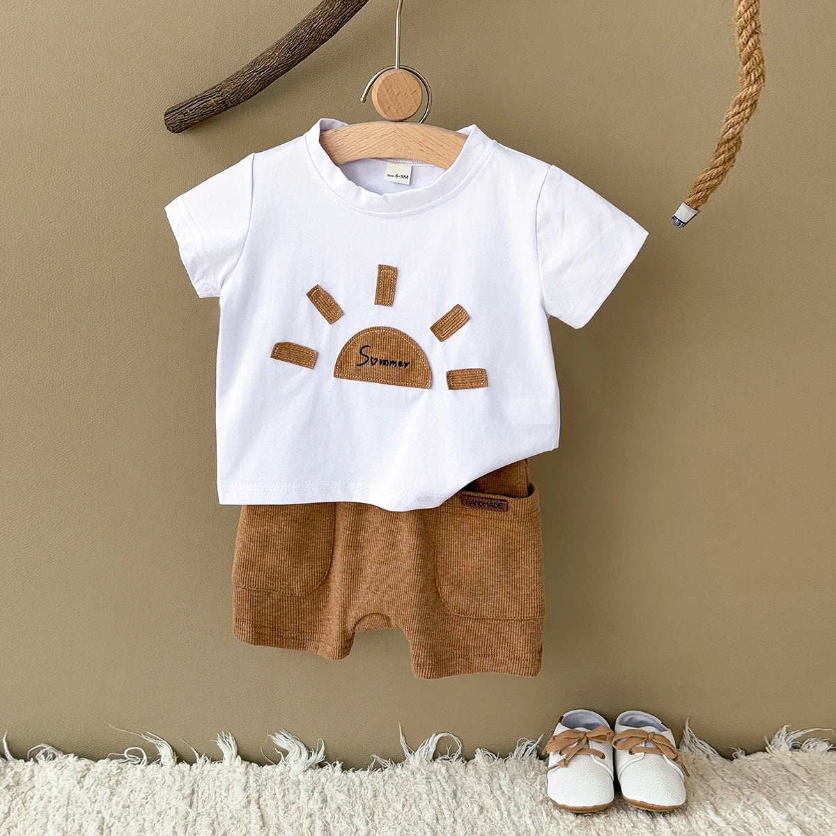 2-3Y - Summer Sun 2-Piece Set – Baby T-Shirt & Shorts Baby Stork