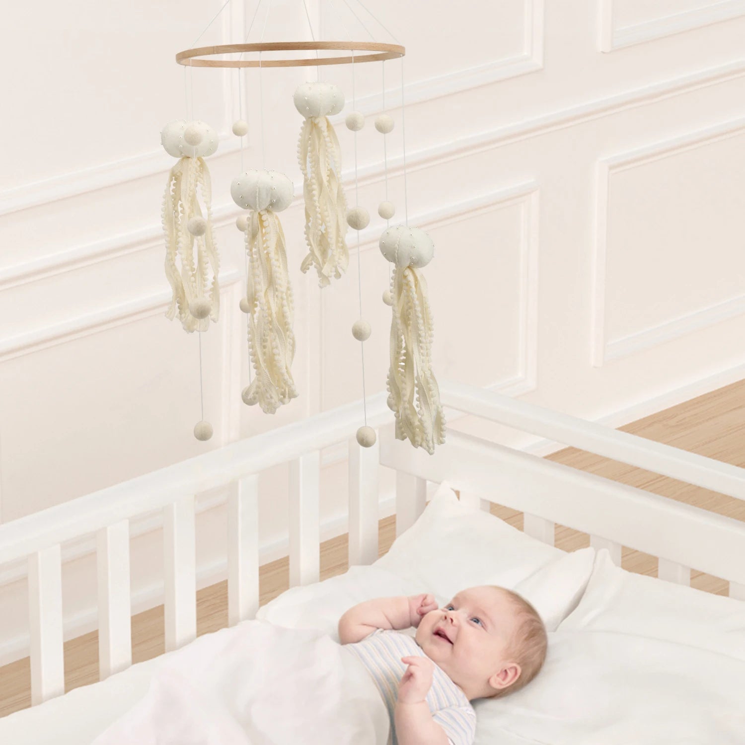 Ocean Jellyfish Baby Mobile | Handmade Coastal Nursery Decor