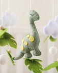 - Handmade Diplodocus Dinosaur Crib Mobile Nursery Decor | Soft Felt & Natural Wood Baby Stork Baby Mobile