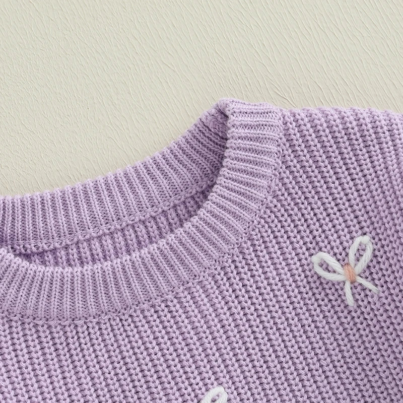 - Big Sister Embroidered Knit Sweater Baby Stork