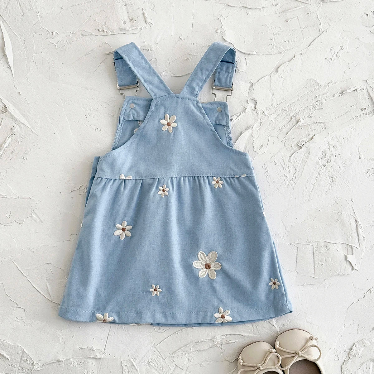 - Blue Daisy Overall Dress Baby Stork