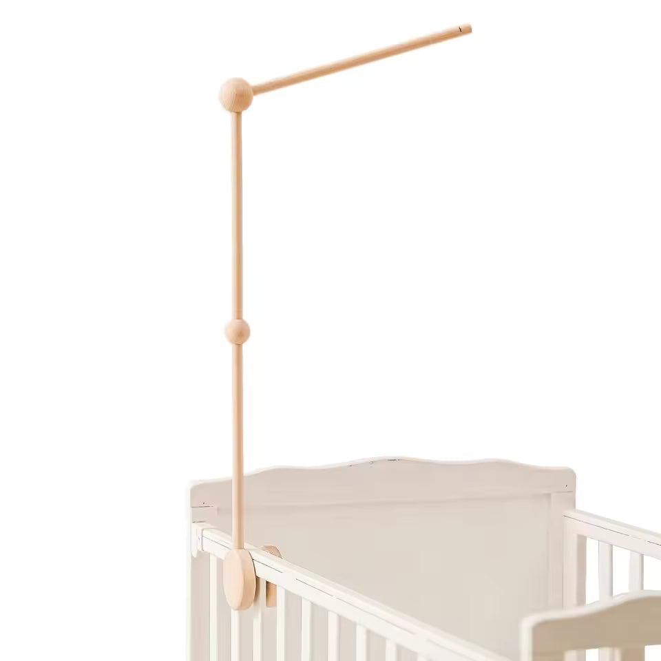 - Wooden Cot Arm – Classic Round Design Baby Stork Baby Mobile