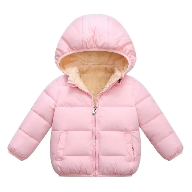 Light Pink - Winter Thick Hooded Jacket Baby Stork