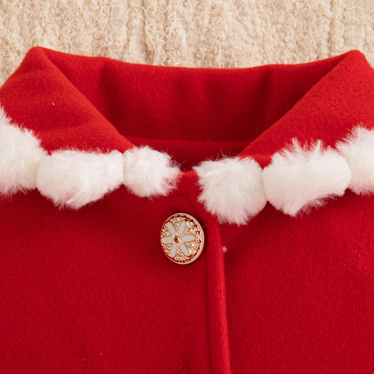 - Baby Girls Bow Winter Coat Baby Stork