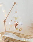 - Handmade Baby Elephant Crib Mobile | Soft Felt & Natural Wood | Nursery Decor Baby Stork Baby Mobile