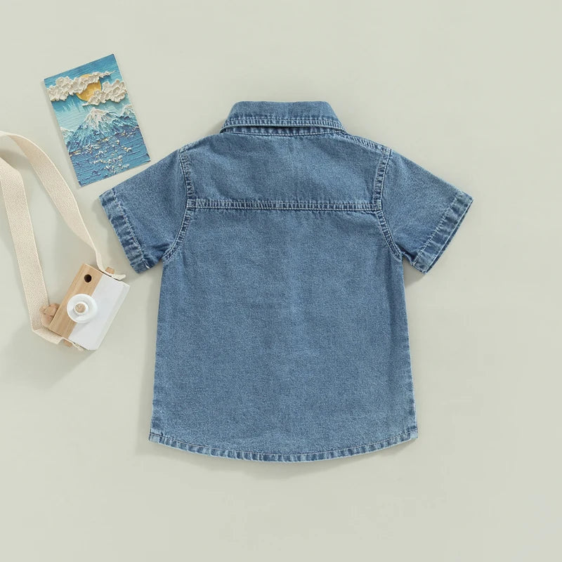 - Denim Button-Up Shirt Baby Stork