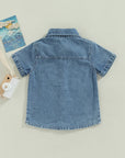 - Denim Button-Up Shirt Baby Stork