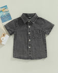 - Denim Button-Up Shirt Baby Stork
