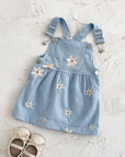 - Blue Daisy Overall Dress Baby Stork
