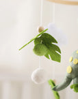 - Handmade Diplodocus Dinosaur Crib Mobile Nursery Decor | Soft Felt & Natural Wood Baby Stork Baby Mobile