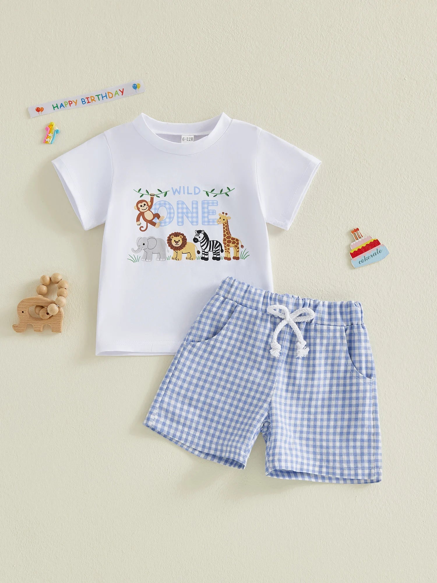 - Wild One Birthday Clothing Set Baby Stork