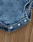 - Denim Rainbow Romper Set Baby Stork