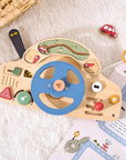 - Montessori Wooden Steering Wheel Toy - Car Console Busy Board for Toddlers | Sensory Early Education Gift Baby Stork Baby Toys & Activity Equipment