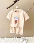 - Ice Cream 2 Piece Set – Cotton Tee & Shorts Baby Stork