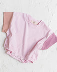 - Two-Tone Pink Cotton Shorts + Romper Set Baby Stork
