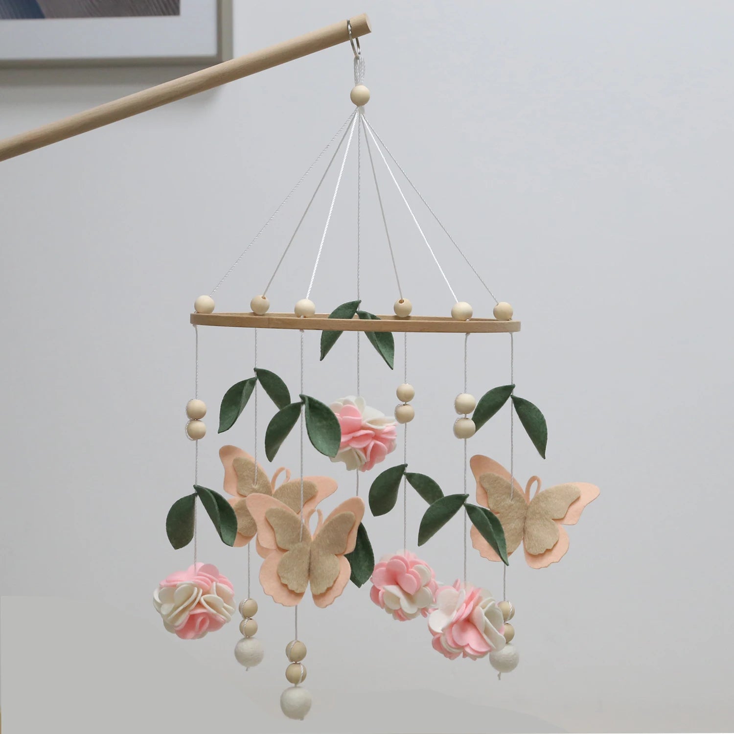 Butterfly &amp; Floral Baby Mobile | Pink Butterfly Nursery Mobile