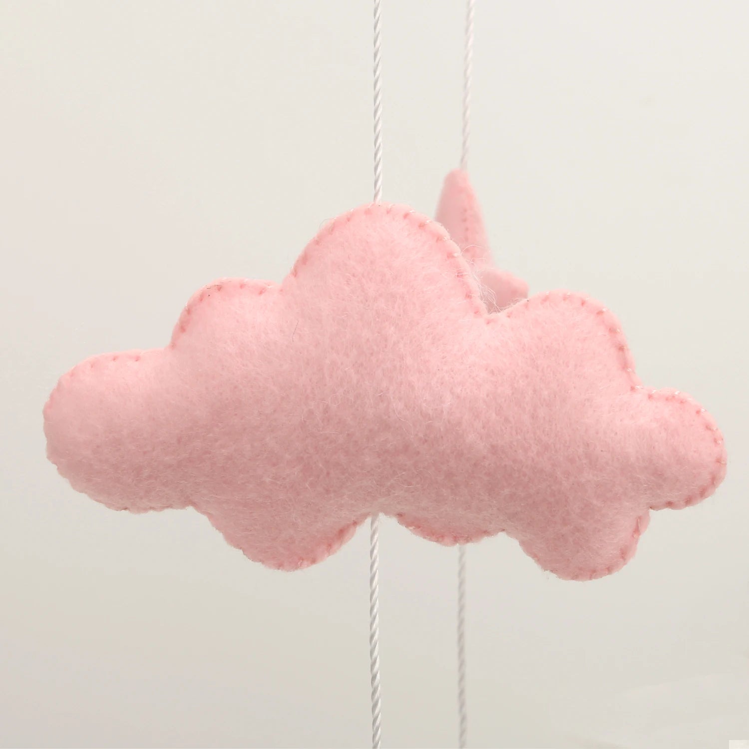 - Pink Elephant Cloud Baby Mobile – Whimsical Nursery Décor Baby Stork