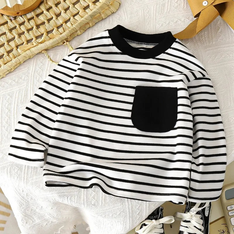 - Classic Stripe Long Sleeve Tee – 3 Colours Baby Stork