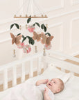 - Butterfly & Floral Baby Mobile | Pink Butterfly Nursery Mobile Baby Stork