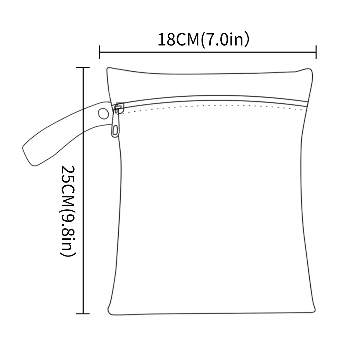 - 2pcs Waterproof Mini Storage Bag | Wet Dry Diaper Pouch | 18x25cm Baby Stork
