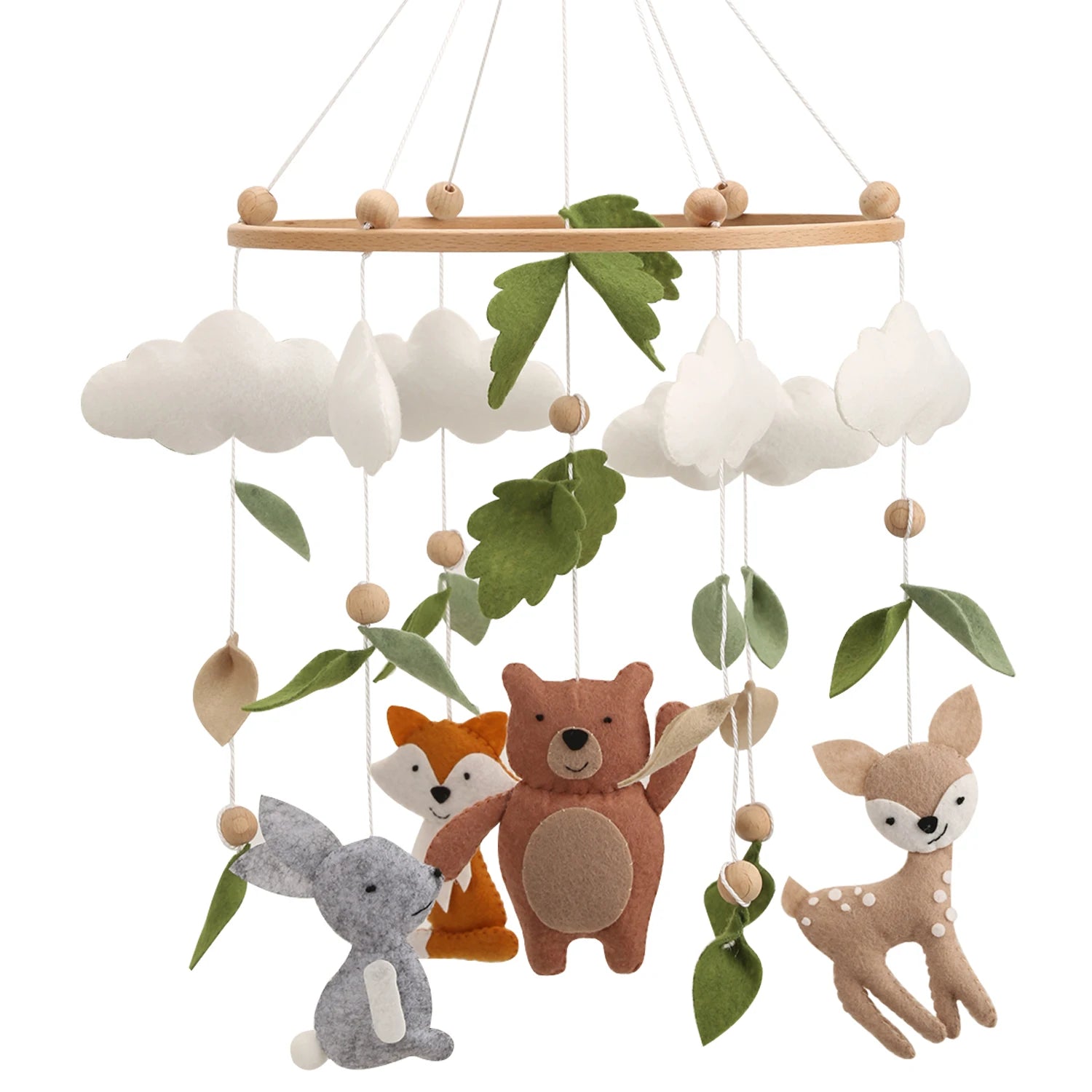 - Woodland Baby Mobile – Bear, Fox, Bunny &amp; Deer Baby Stork