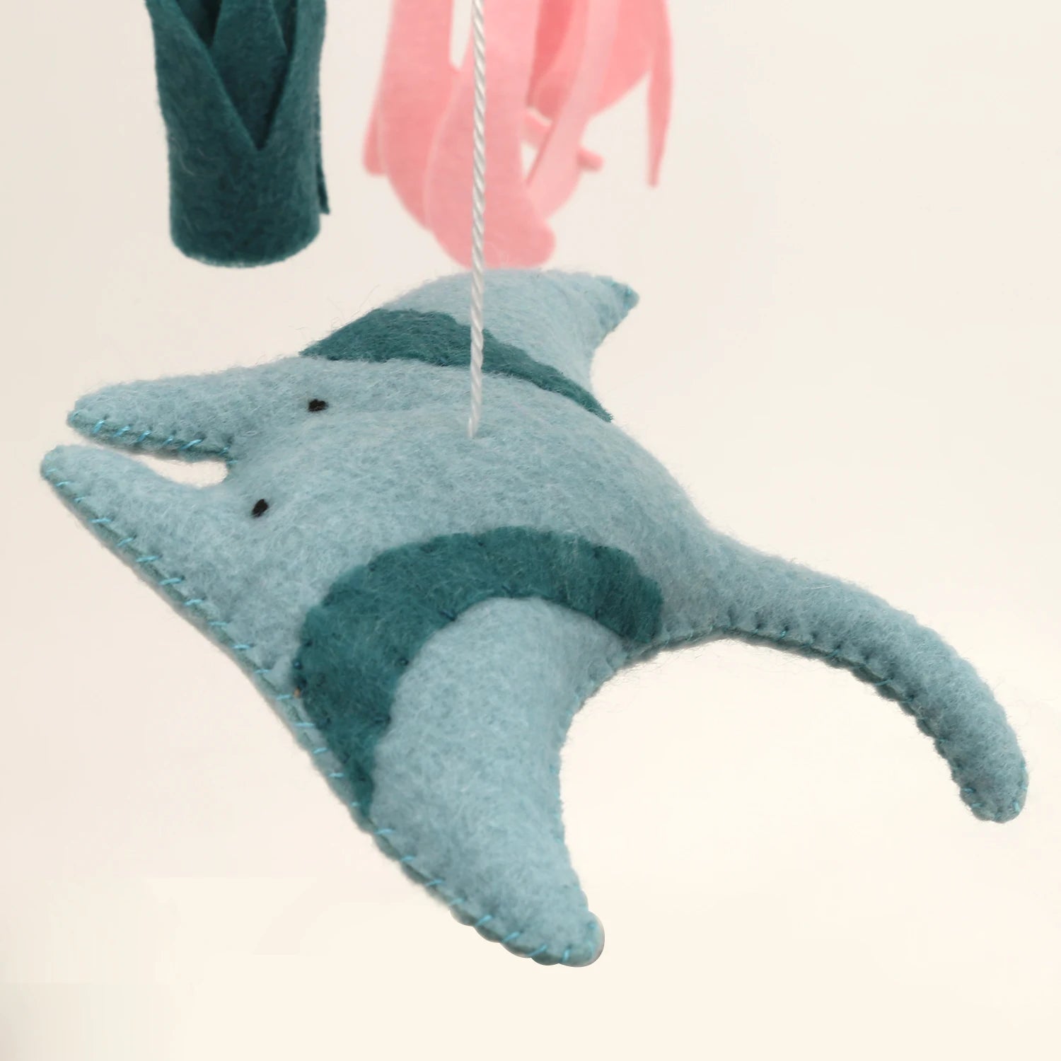 - Rainbow Ocean Baby Mobile – Handmade Felt Cot Mobile with Whale, Jellyfish & Starfish Baby Stork