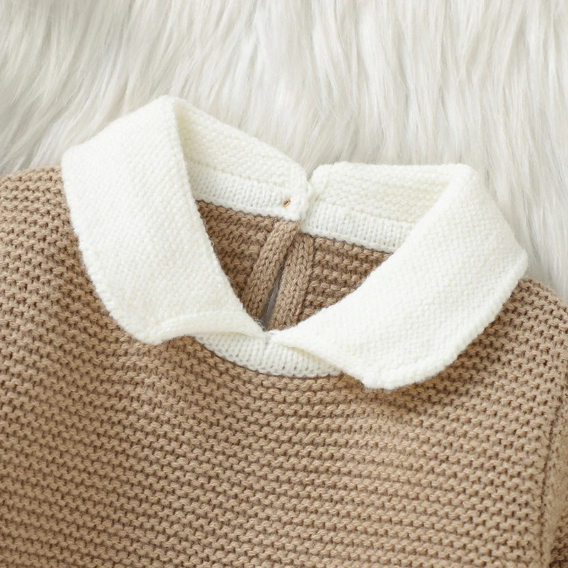 - Collared Knit Sweater – Classic Cotton Blend Baby Jumper Baby Stork