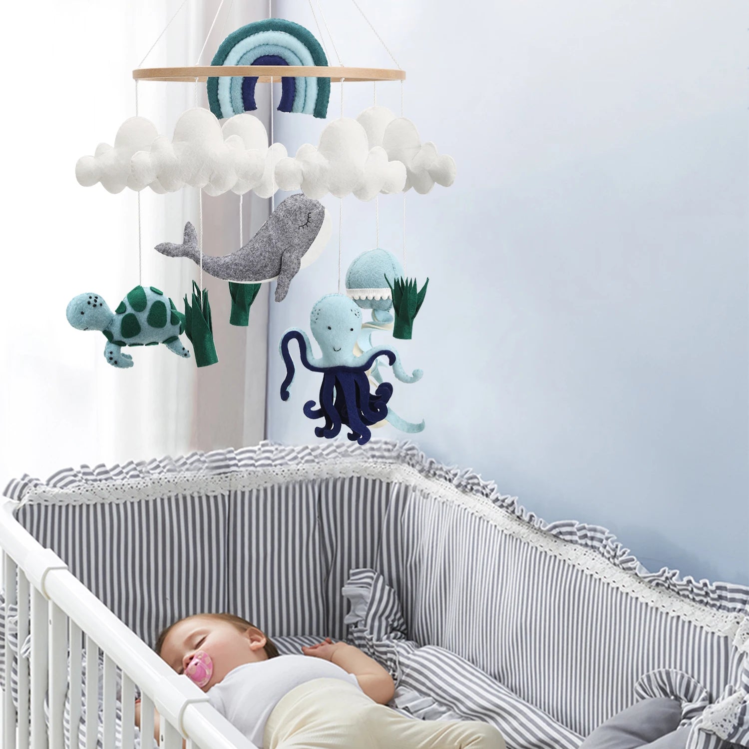 - Ocean Adventure Baby Mobile – Handmade Under the Sea Nursery Décor Baby Stork