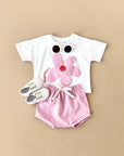- Good Vibes Flower 2 Piece Set – Cotton Tee & Shorts Baby Stork