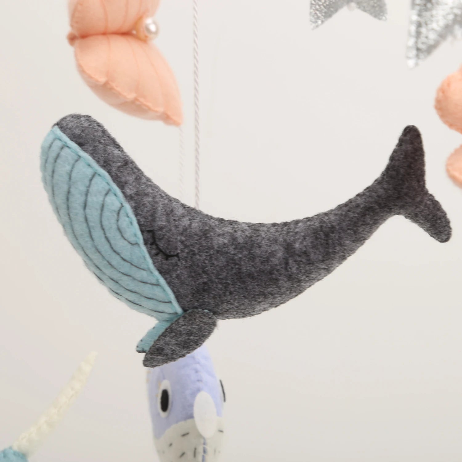 Under the Sea Baby Mobile | Ocean Nursery Mobile with Whale, Narwhal &amp; Seashells