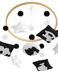 - High Contrast Black & White Baby Mobile – Sensory Newborn Nursery Cot Mobile Baby Stork Baby Mobile