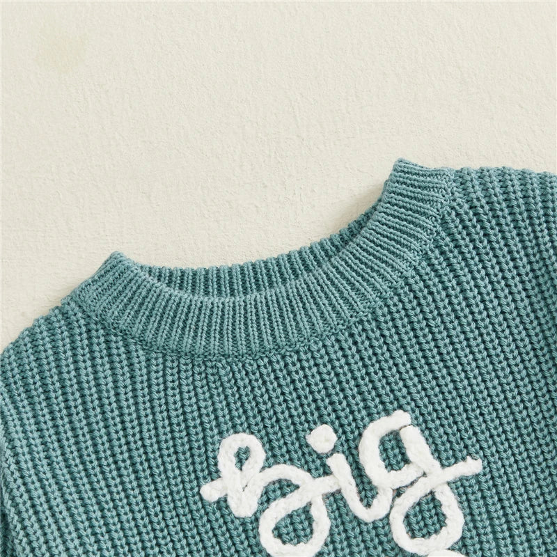 - Big Brother Embroidered Knit Sweater Baby Stork