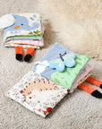 - Soft Sensory Baby Cloth Book with 3D Animals, Mirror & Textures – Montessori Early Learning Toy Baby Stork