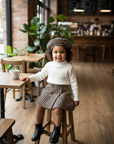 - Houndstooth Baby & Toddler Skirt Outfit with Beret Baby Stork
