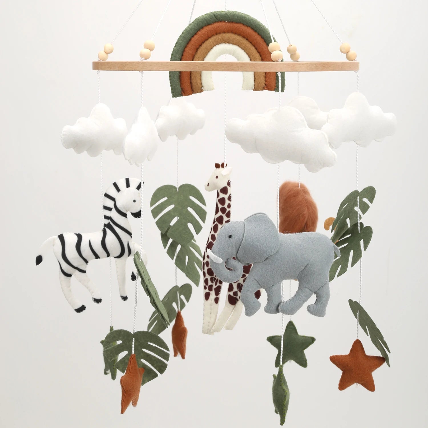 - Felt Safari Baby Mobile – Jungle Animal Nursery Décor Baby Stork