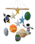 - Space Nursery Mobile | Solar System Baby Crib Mobile with Felt Astronaut & Spaceship | Perfect Baby Shower Gift Baby Stork Baby Mobile