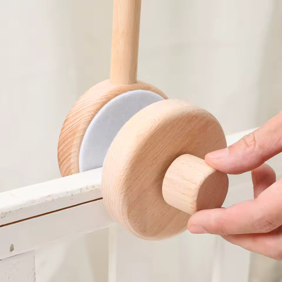 - Wooden Cot Arm – Classic Round Design Baby Stork Baby Mobile