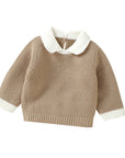 Caramel - Collared Knit Sweater – Classic Cotton Blend Baby Jumper Baby Stork