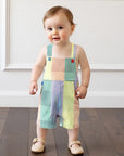 - Rainbow Stripe Overalls Baby Stork