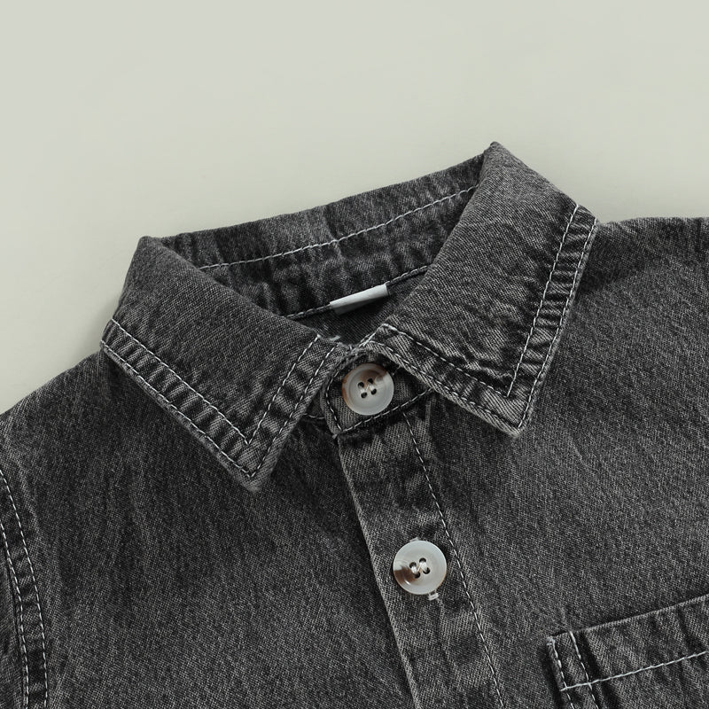 - Denim Button-Up Shirt Baby Stork