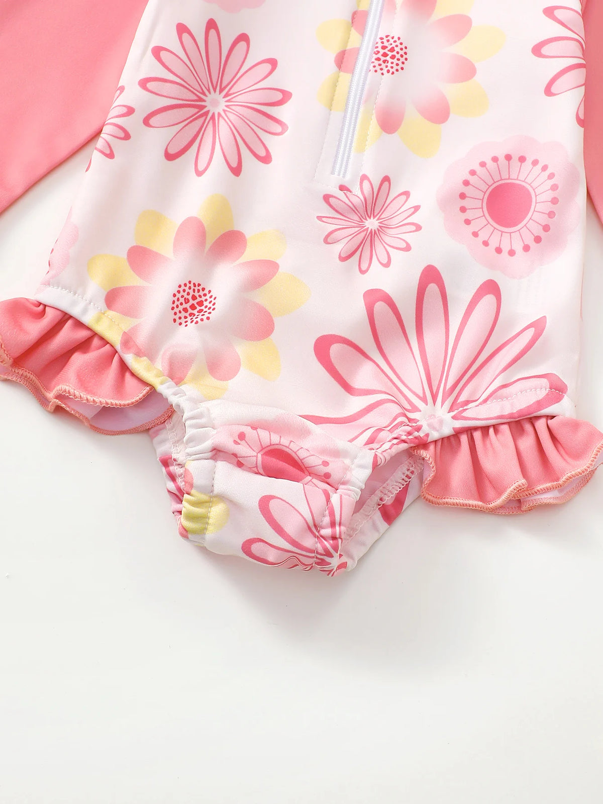 Pink Floral Baby &amp; Toddler Swimsuit &amp; Hat Set