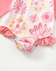 Pink Floral Baby & Toddler Swimsuit & Hat Set