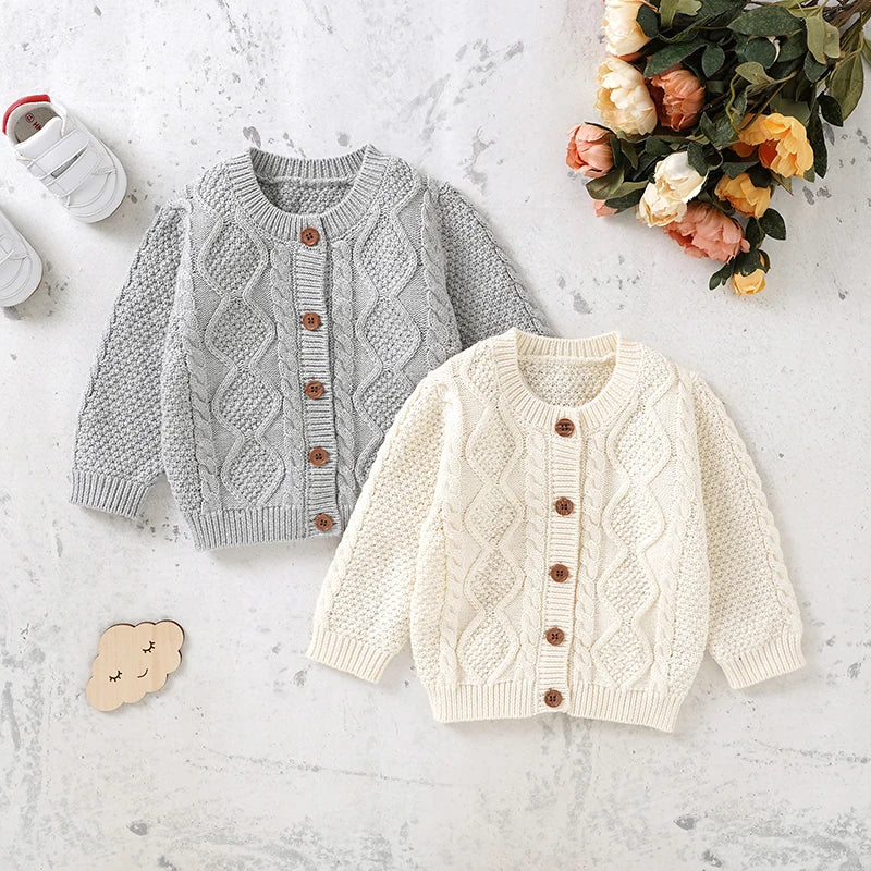 - Classic Cable Knit Baby Cardigan Baby Stork