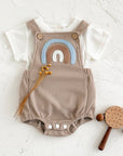 - Rainbow Waffle Romper Set – 2 Piece Outfit Baby Stork