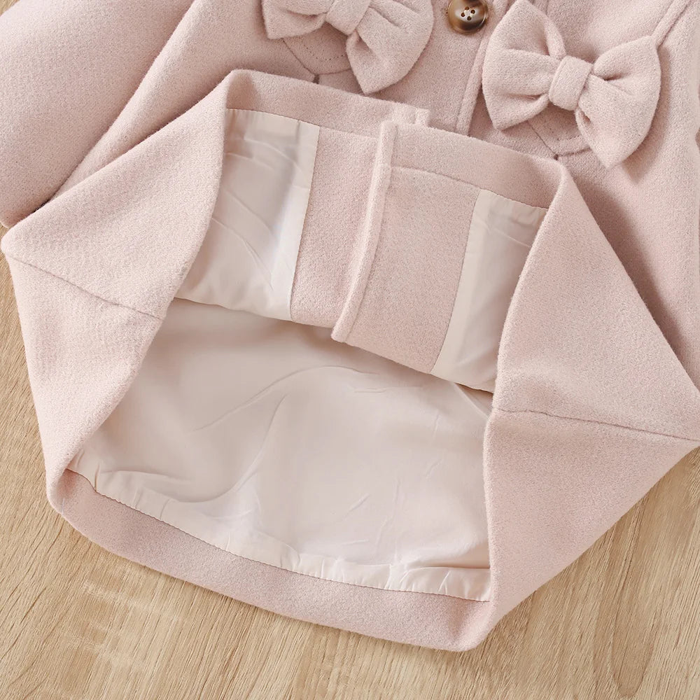 - Blush Bow Toddler Coat Baby Stork